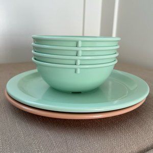 Vintage Texasware Melamine Mint Green Bowls Set of 4